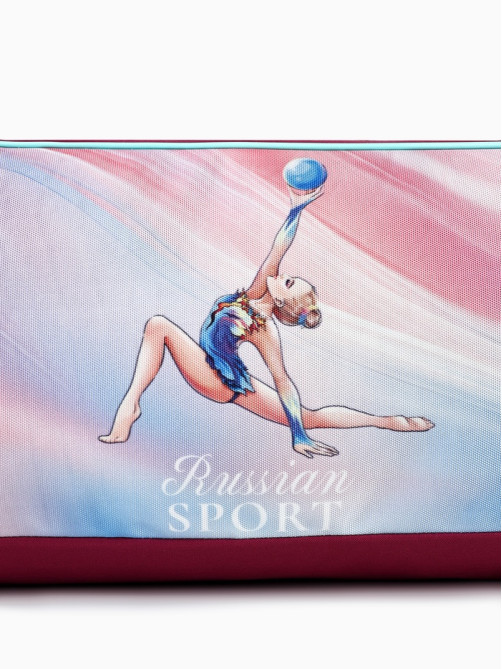 Сумка спортивная Russian sport, 40×24×21, отдел на молнии, розовая