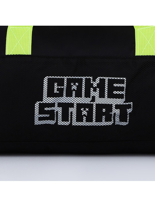 Сумка спортивная Game start, 40×24×21, на молнии, длинный ремень, черная