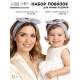 Повязка на голову для мамы и дочки M&B «Family look: горошек» 2 шт., серый