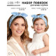 Повязка на голову для мамы и дочки M&B «Family look: сердечки» 2 шт., голубой
