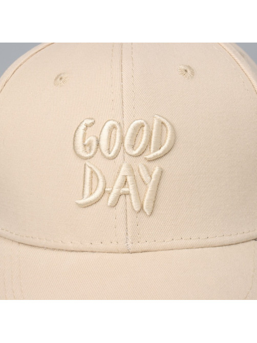 Кепка детская для девочки Good day, цвет бежевый, р-р 52-54, 5-7 лет