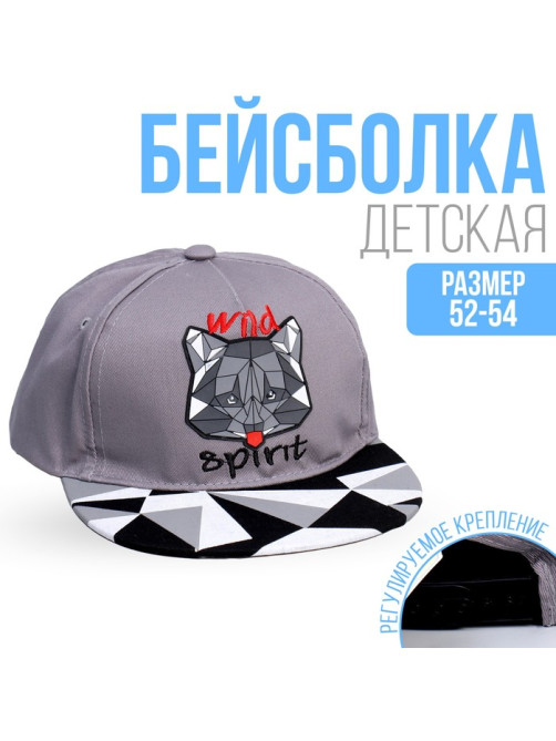 Кепка детская для мальчика «Wild spirit», р-р. 52-54 см