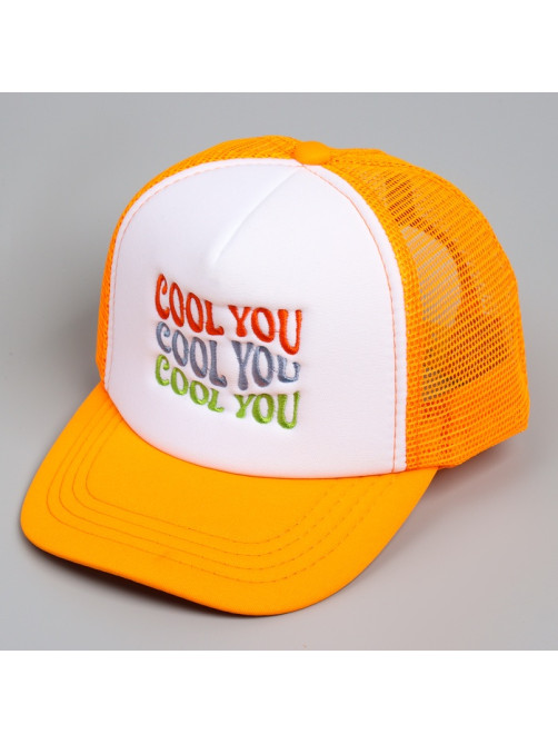 Кепка детская с сеткой COOL YOU, оранжевая, р-р 52–54, 5–7 лет