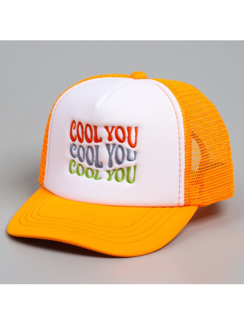 Кепка детская с сеткой COOL YOU, оранжевая, р-р 52–54, 5–7 лет