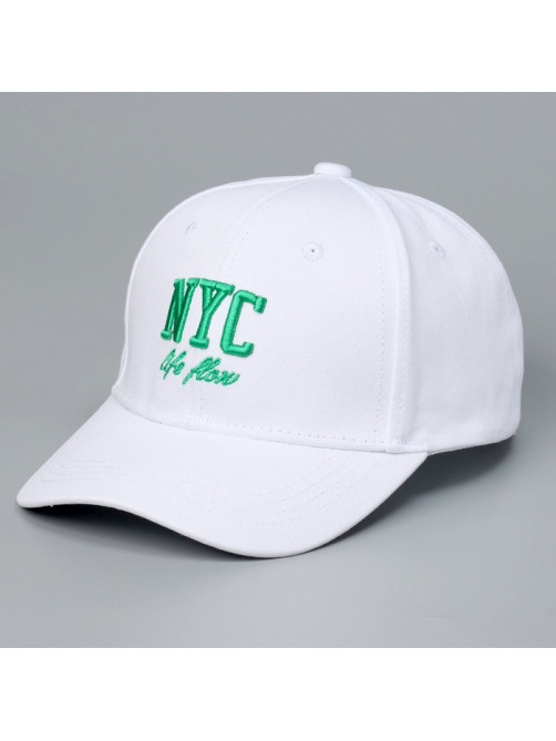 Кепка детская NYC, белая, р-р 52-54, 5-7 лет