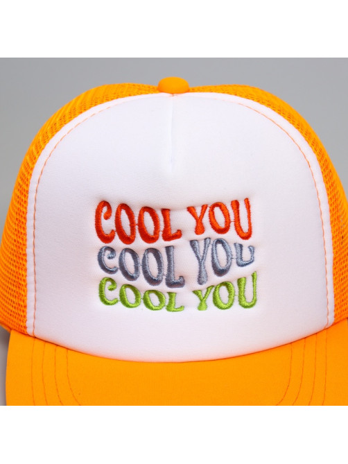 Кепка детская с сеткой COOL YOU, оранжевая, р-р 52–54, 5–7 лет