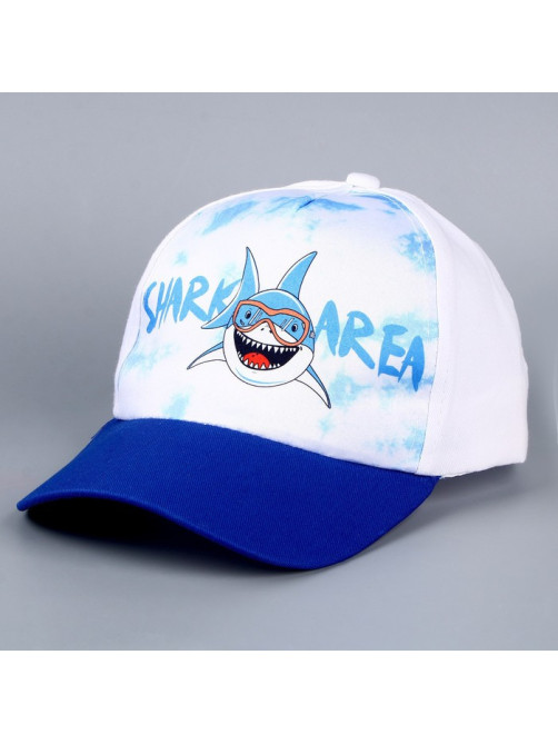 Кепка детская Акула: Shark area, белая, р-р 54
