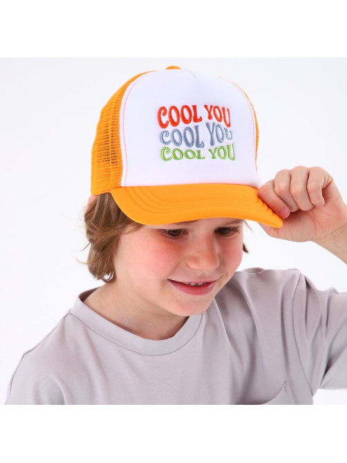 Кепка детская с сеткой COOL YOU, оранжевая, р-р 52–54, 5–7 лет