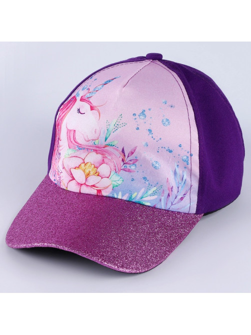 Кепка детская для девочки «Волшебный единорог», р-р. 52-54, 5-7 лет