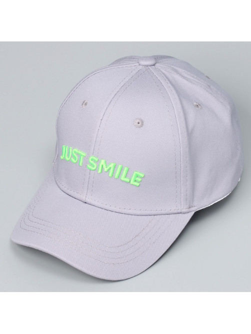Кепка детская Just smile, серая, р-р 52-54, 5-7 лет