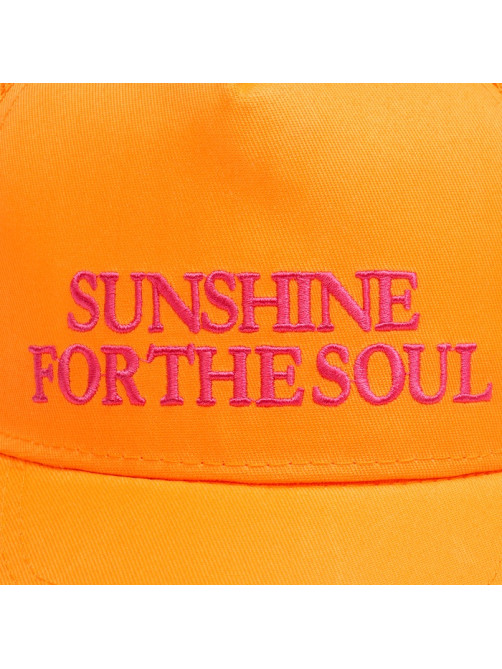 Кепка детская для девочки с сеткой Sunshine, оранжевая, р-р 52-54, 5-7 лет