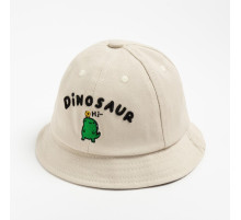 Панама для мальчика MINAKU: Dinosaur, размер 48, бежевая