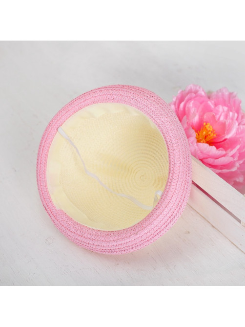 Панама детская соломенная «Пандочка», р-р 54, 2-6 лет