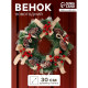 Венок новогодний d=30 см «Зимнее волшебство. Шишечки с бантиками»