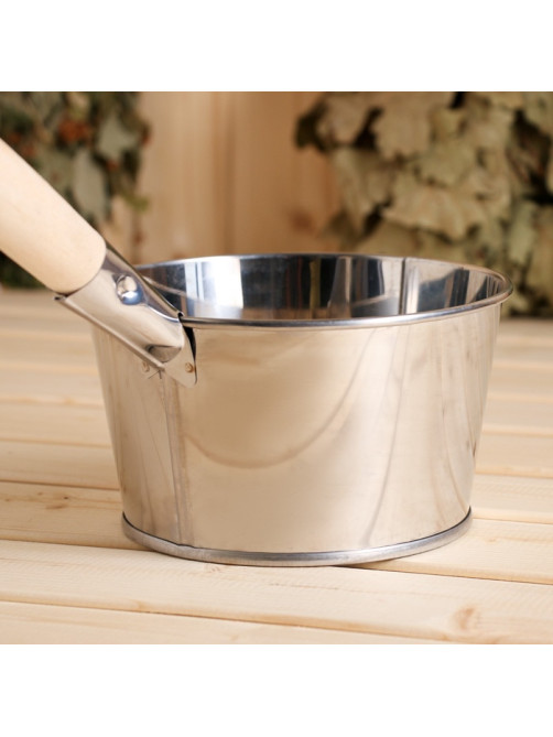 Ковш - черпак для бани и сауны, 1.5 л, нержавеющая сталь, деревянная ручка, «Добропаровъ»