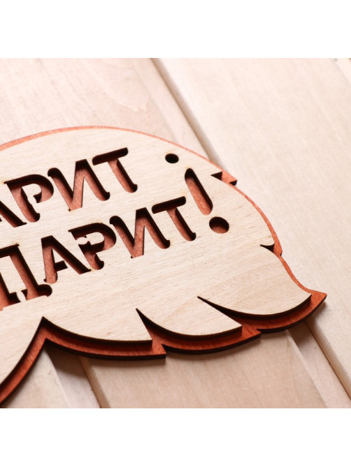 Табличка для бани и сауны «Баня парит, здоровье дарит!», 30×16 см, деревянная, «Добропаровъ»
