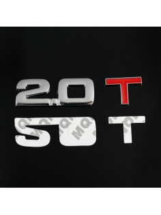 Знак на авто Т 2.0 TORSO, металлический, самоклеящийся, хром