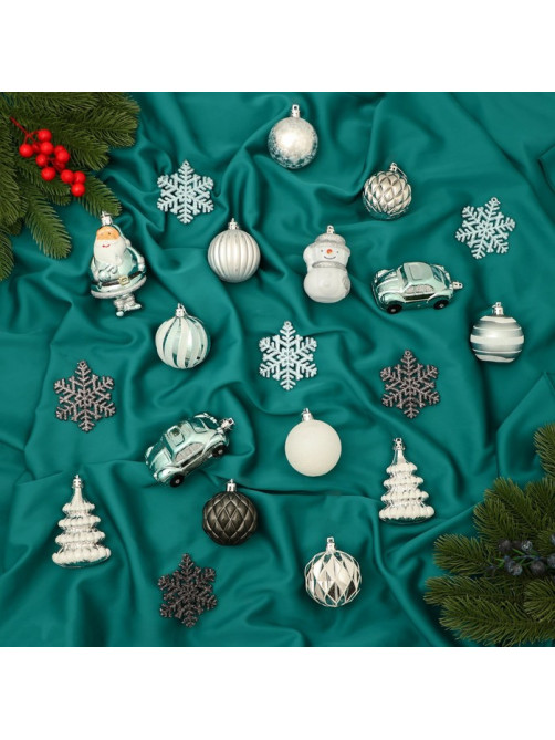 Ёлочные игрушки «Карусель», новогодние, набор 20 шт., МИКС
