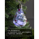 Ёлочный шар «Ветка ели», 5 LED, от батареек, свечение белое