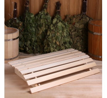 Подголовник для бани и сауны, 60×35.5×9 см, липа, «Добропаровъ»