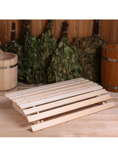 Подголовник для бани и сауны, 60×35.5×9 см, липа, «Добропаровъ»