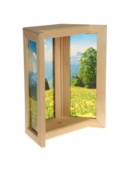 Абажур для бани и сауны «Одуванчики», 33×29×12 см, деревянный, настенный, со стеклом, с УФ-печатью, «Добропаровъ»