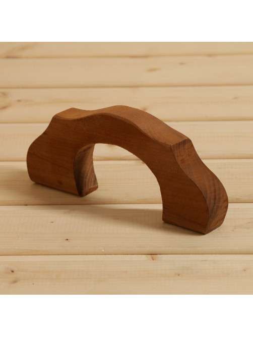 Ручка для бани и сауны, 25×9×2.6 см липа, коричневая, «Добропаровъ»