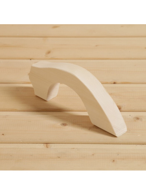 Ручка для бани и сауны, 24×7×2.6 см, деревянная