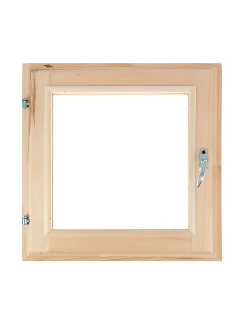 Окно для бани, 50×50 см, двойное стекло, липа, «Добропаровъ»