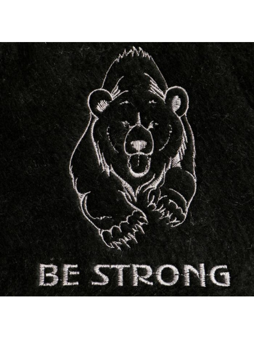 Шапка для бани и сауны Be strong, полиэфир, шерсть, «Добропаровъ»