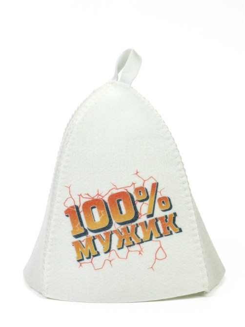 Шапка для бани и сауны «100% Мужик», полиэфир