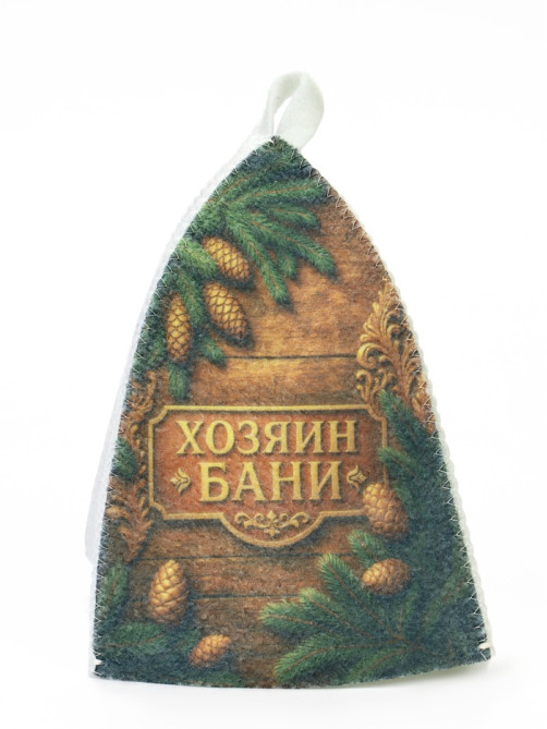 Шапка для бани и сауны «Хозяин бани», полиэфир, «Банная забава»