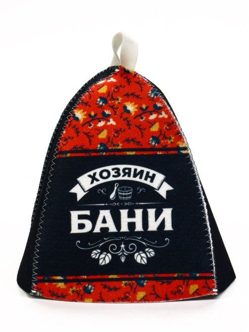Шапка для бани и сауны «Хозяин бани», полиэфир
