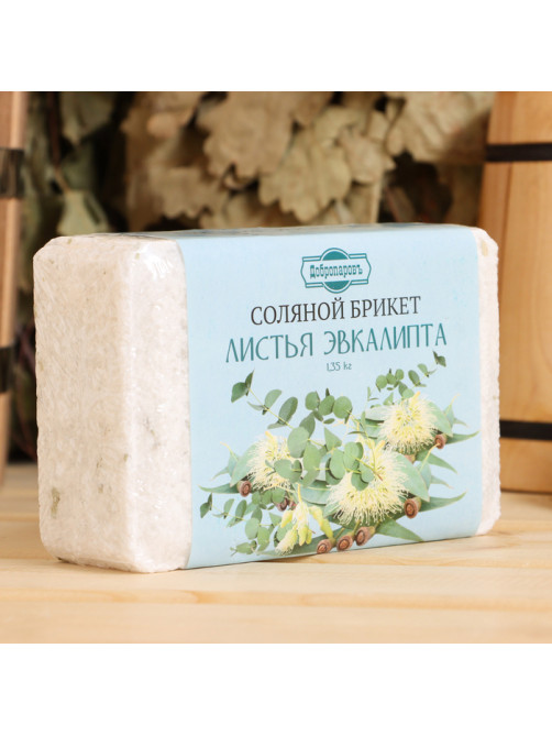 Соляной брикет «Листья эвкалипта», 1.35 кг «Добропаровъ»