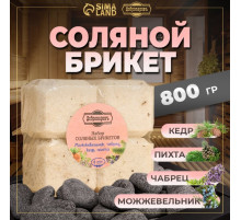 Соляной брикет набор 4 шт. «Можжевельник, чабрец, кедр, пихта« по 200 г »Добропаровъ»