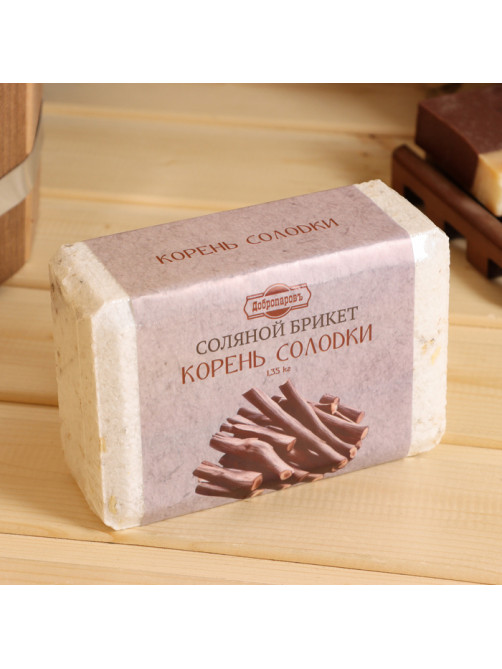 Соляной брикет «Корень солодки» 1.35 кг Добропаровъ