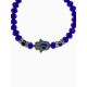 Браслет-оберег «Рука счастья Хамса», хрусталики, синий с серебром, d=8 см