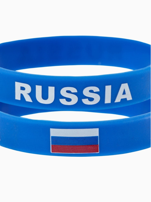 Силиконовый браслет «РОССИЯ», синий