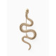 Брошь «Змея», извилистая, цвет золото