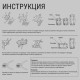 Накладки на педали Cartage, антискользящие, хром, набор 3 шт.