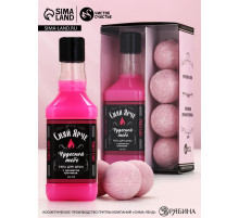 Подарочный набор косметики Party Lady, гель для душа виски 250 мл и бомбочки для ванны 4×40 г, Чистое счастье