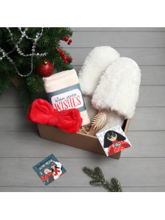 Набор новогодний подарочный «Этель. Warm winter wishes» полотенце и аксессуары