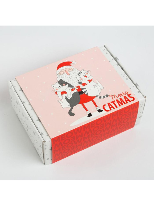 Набор подарочный новогодний «Этель» Merry catmas полотенце и аксессуары (5 предметов)