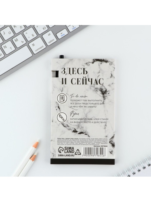 Подарочный набор, планинг-стикеры 30 л, ручка пластик «Мечтай»