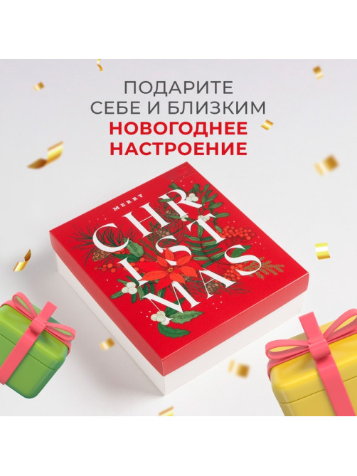 Набор подарочный новогодний «Этель» Christmas, полотенце 30×60 см и аксессуары (5 предметов)