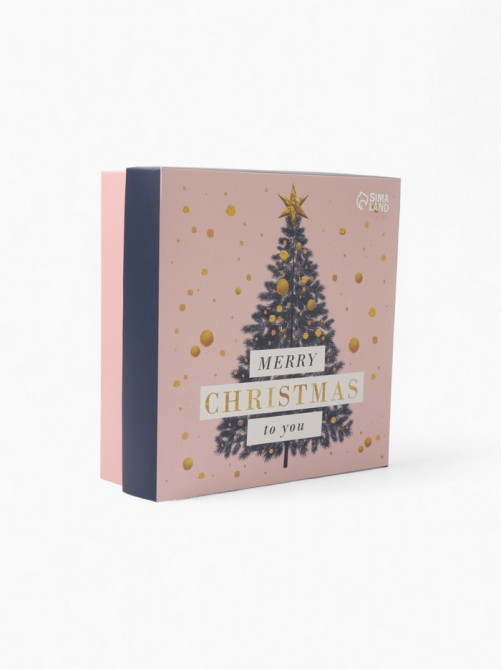 Набор новогодний подарочный KAFTAN Merry Christmas, носки размер 36-39 (23-25 см), маска для сна, открытка 2 шт.