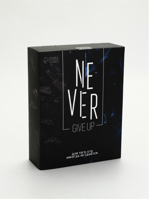 Подарочный набор туристический Never give up, термос 500 мл, кружка 3 шт.