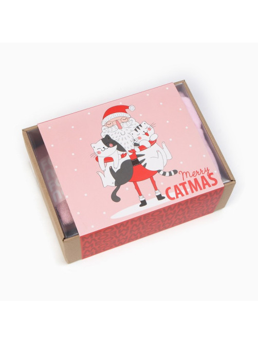 Набор подарочный новогодний «Этель» Merry catmas полотенце и аксессуары (5 предметов)