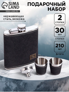 Подарочный набор «Орёл»: фляжка 210 мл, воронка, 2 стопки