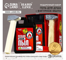Подарочный набор косметики «Охлади свой пыл», гель для душа 300 мл и мыло для рук 50 г, HARD LINE